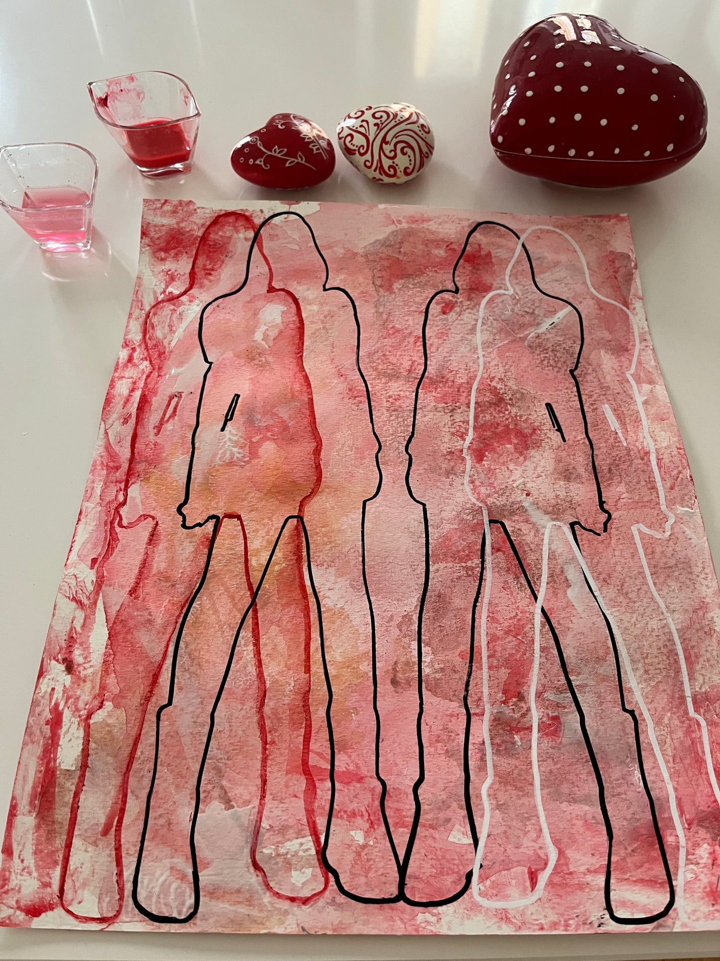 Stop violence against women - Acrylic on paper