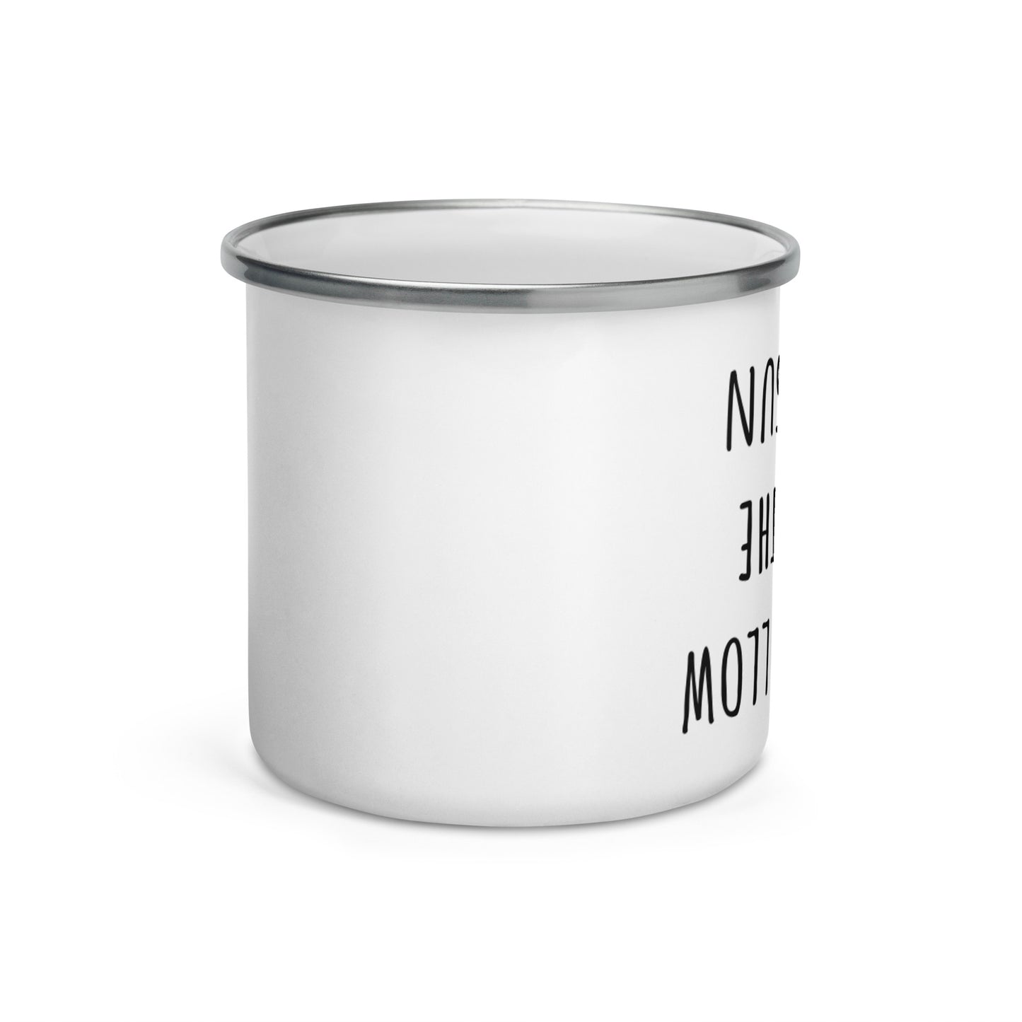 BE YOU SILVER MUG Tazza smaltata FOLLOW THE SUN